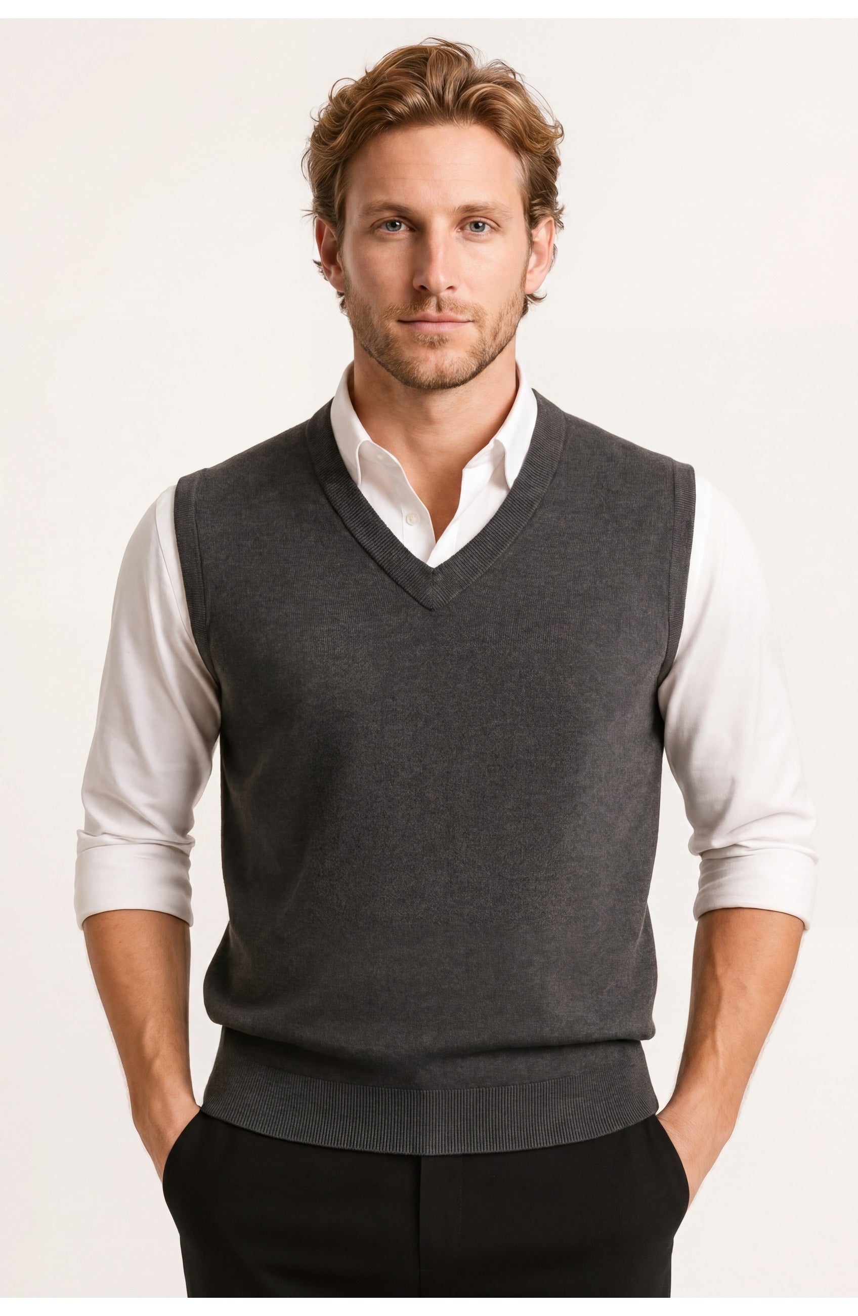 Men's V-Neck Pullover | Comfortable Fit | All Season