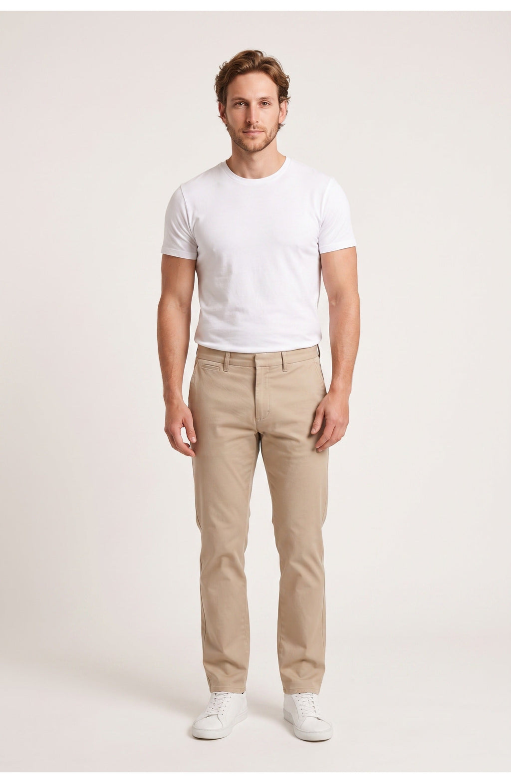 Men's Chino Trousers | Straight Leg | Flat Front