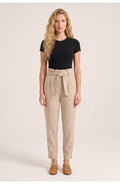 Women's Paperbag-Waist Trousers | Belted | Tapered Leg