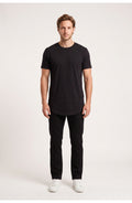 Men's Longline T-Shirt | Crew Neck | Curved Hem