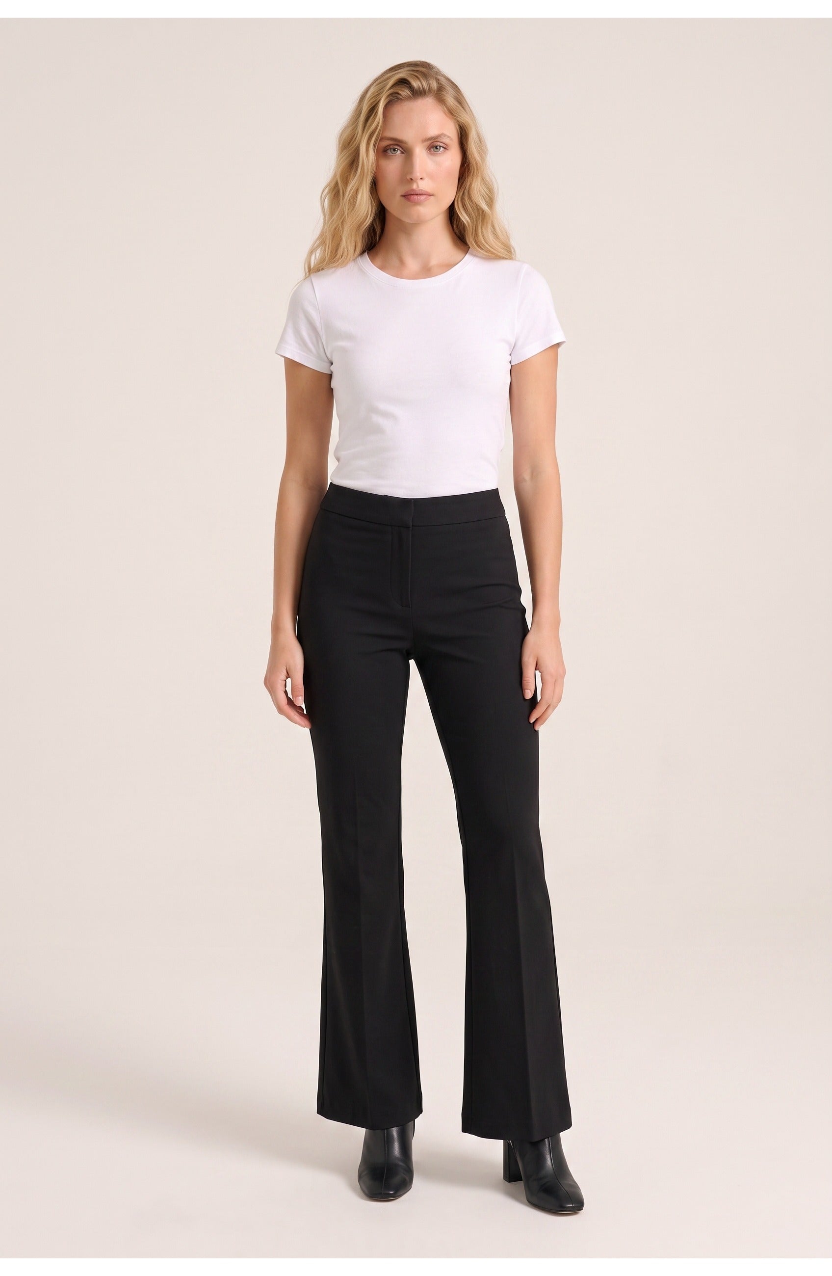 Women's Flared Trousers | High Rise | Full Length