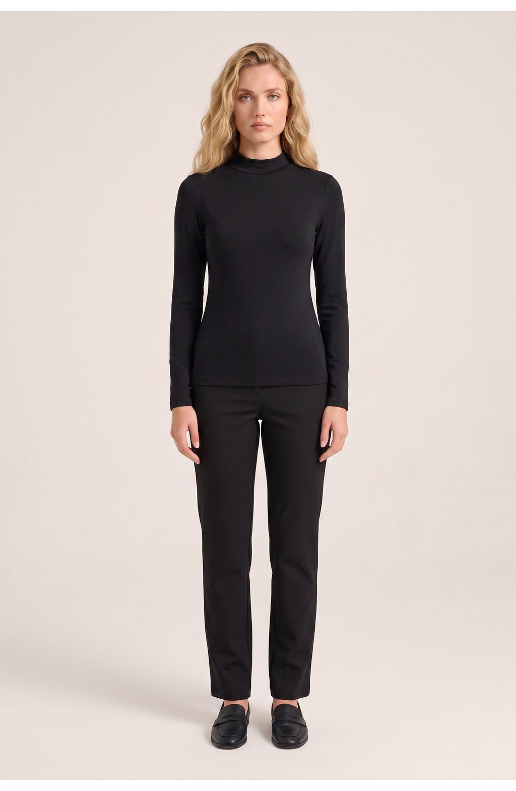 Women's Mock Neck Top | Long Sleeves | Slim Fit