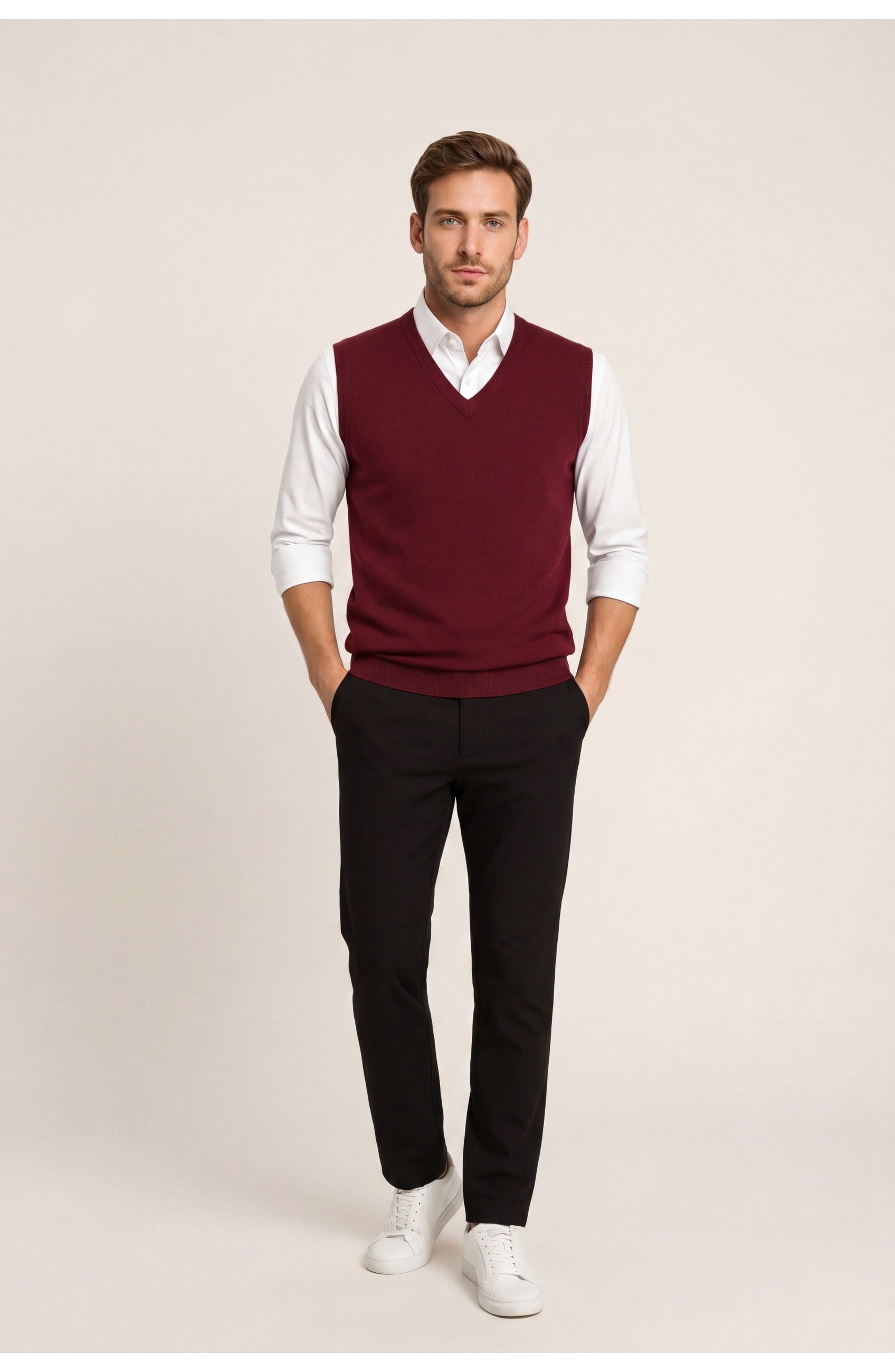 Men's V-Neck Pullover | Comfortable Fit | All Season
