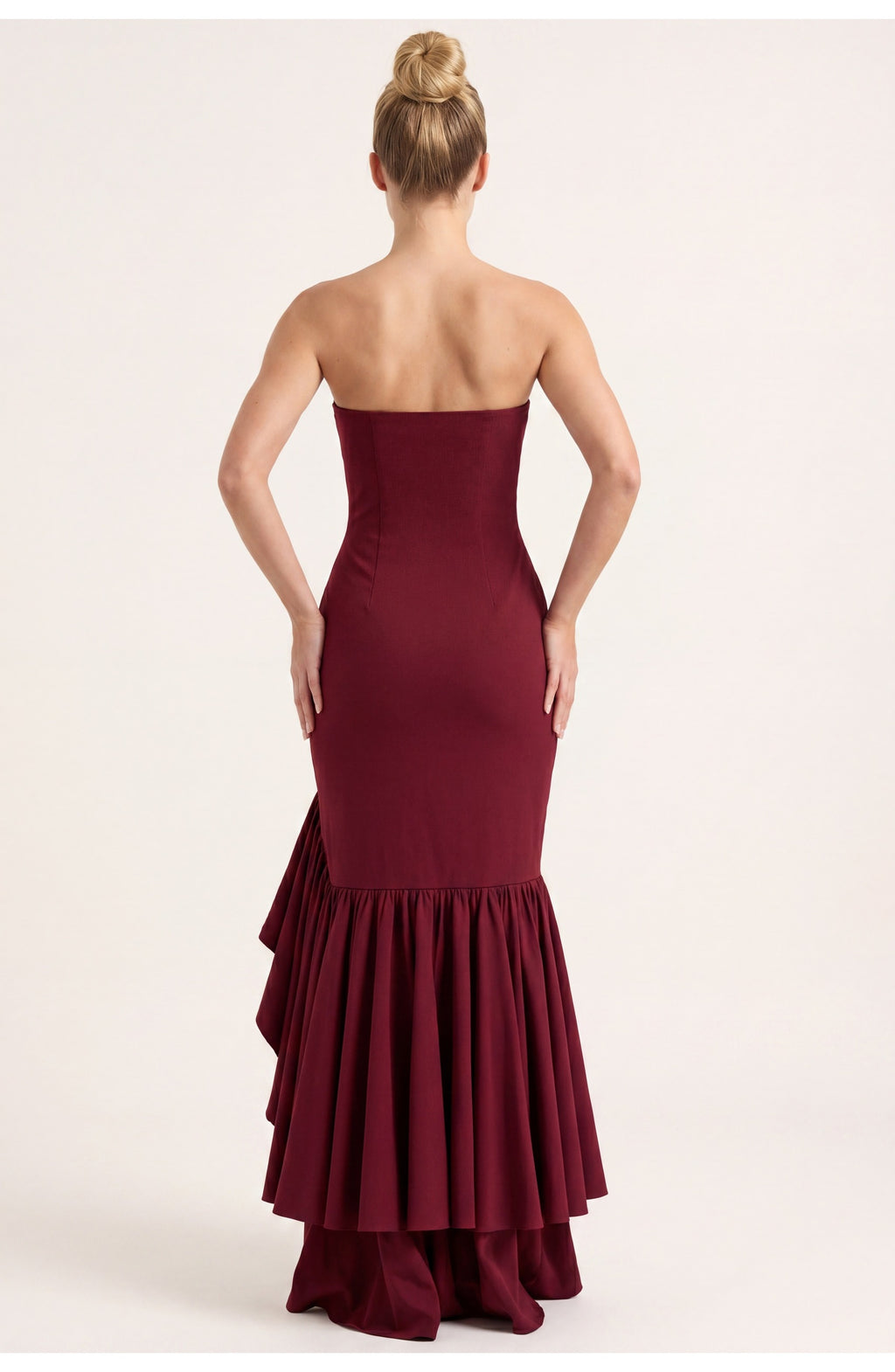 Women's Strapless Maxi Dress | Ruffles | Elegant Style