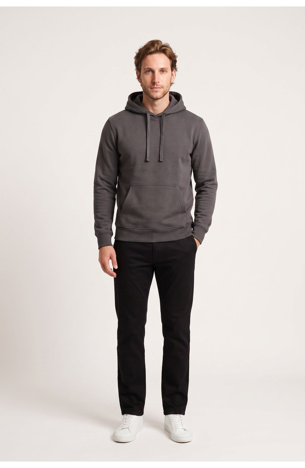 Men's Hooded Sweatshirt | Kangaroo Pocket | Ribbed Hem