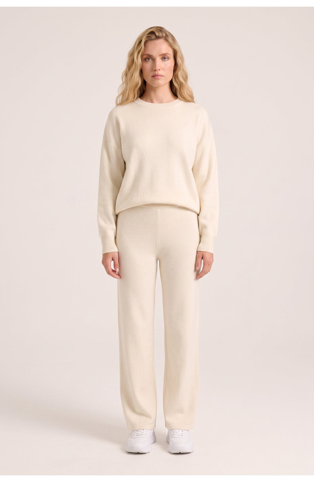 Women's Knit Co-Ord Set | Sweater and Wide-Leg Trousers | Relaxed Fit