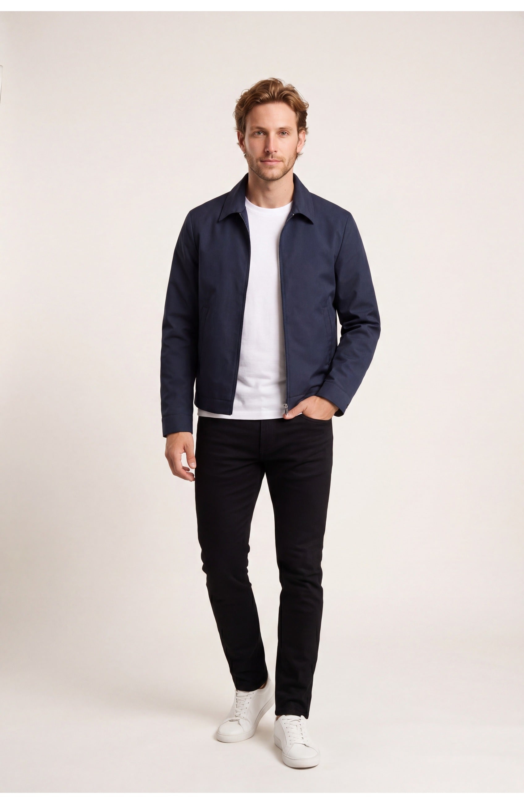 Men's Zip Jacket | Classic Collar | Slim Fit