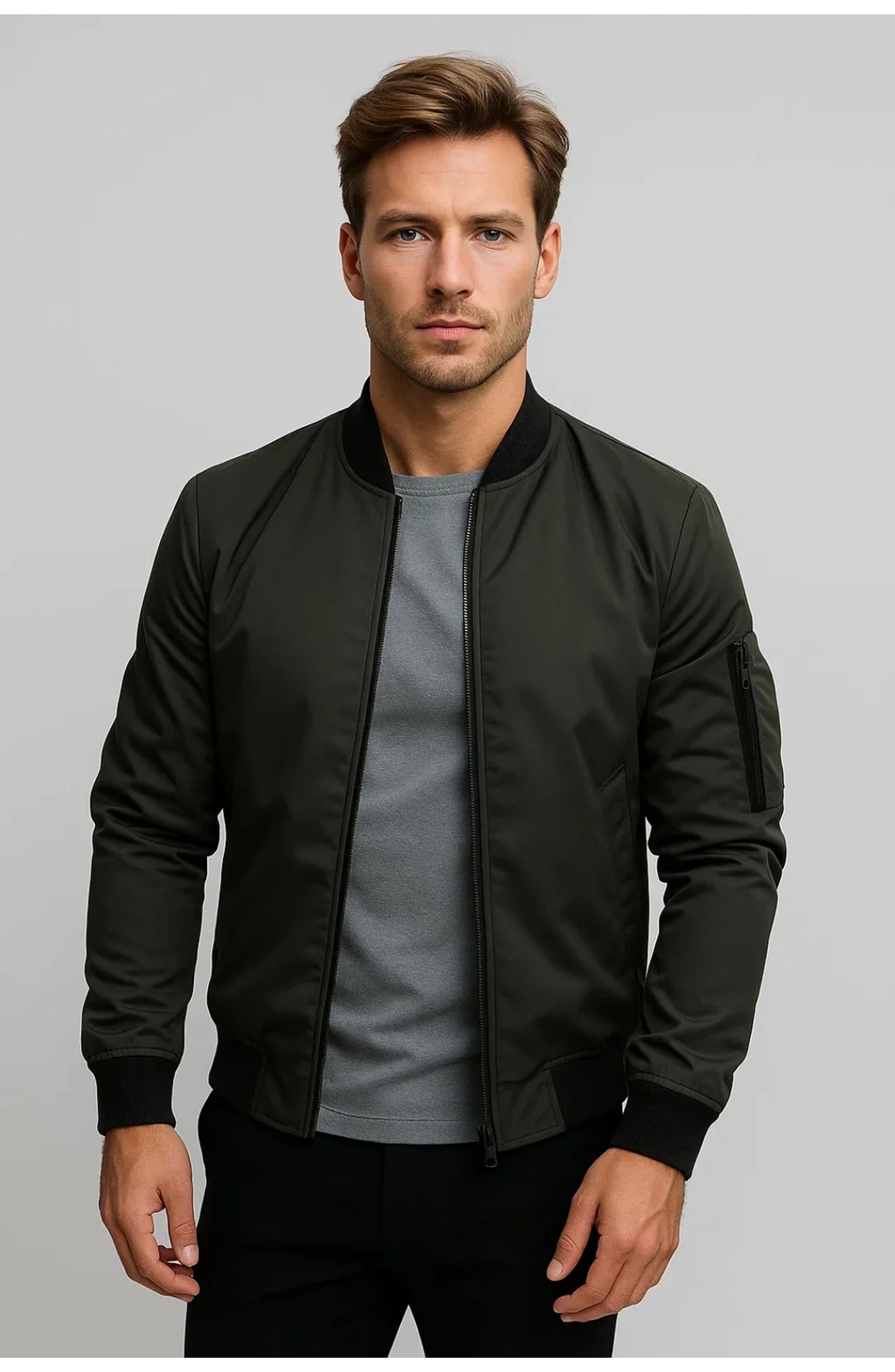 Men's Bomber Jacket | Zip Details | Comfortable Fit