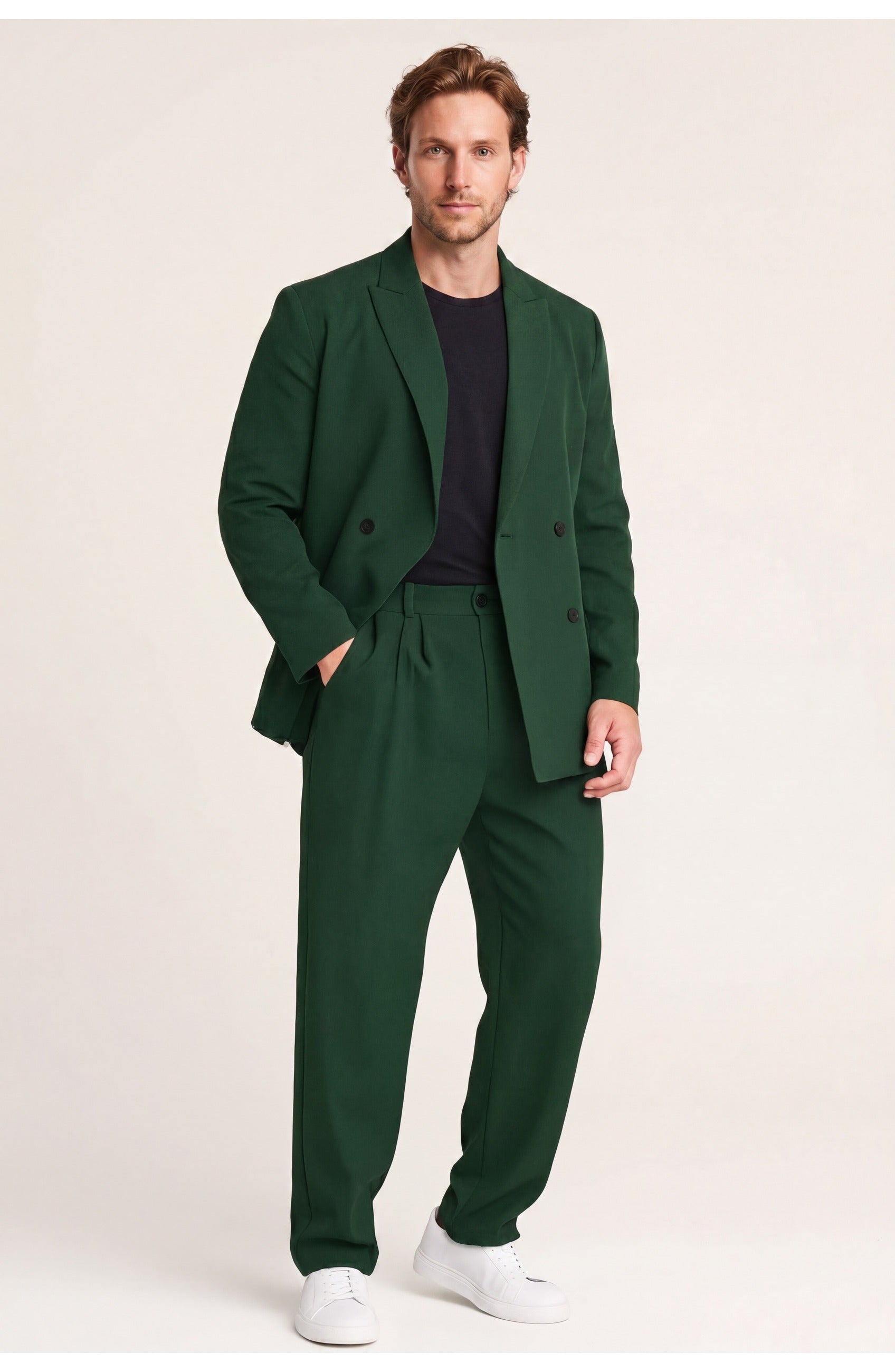 Men's Double-Breasted Suit | Classic Trousers | Formal Look