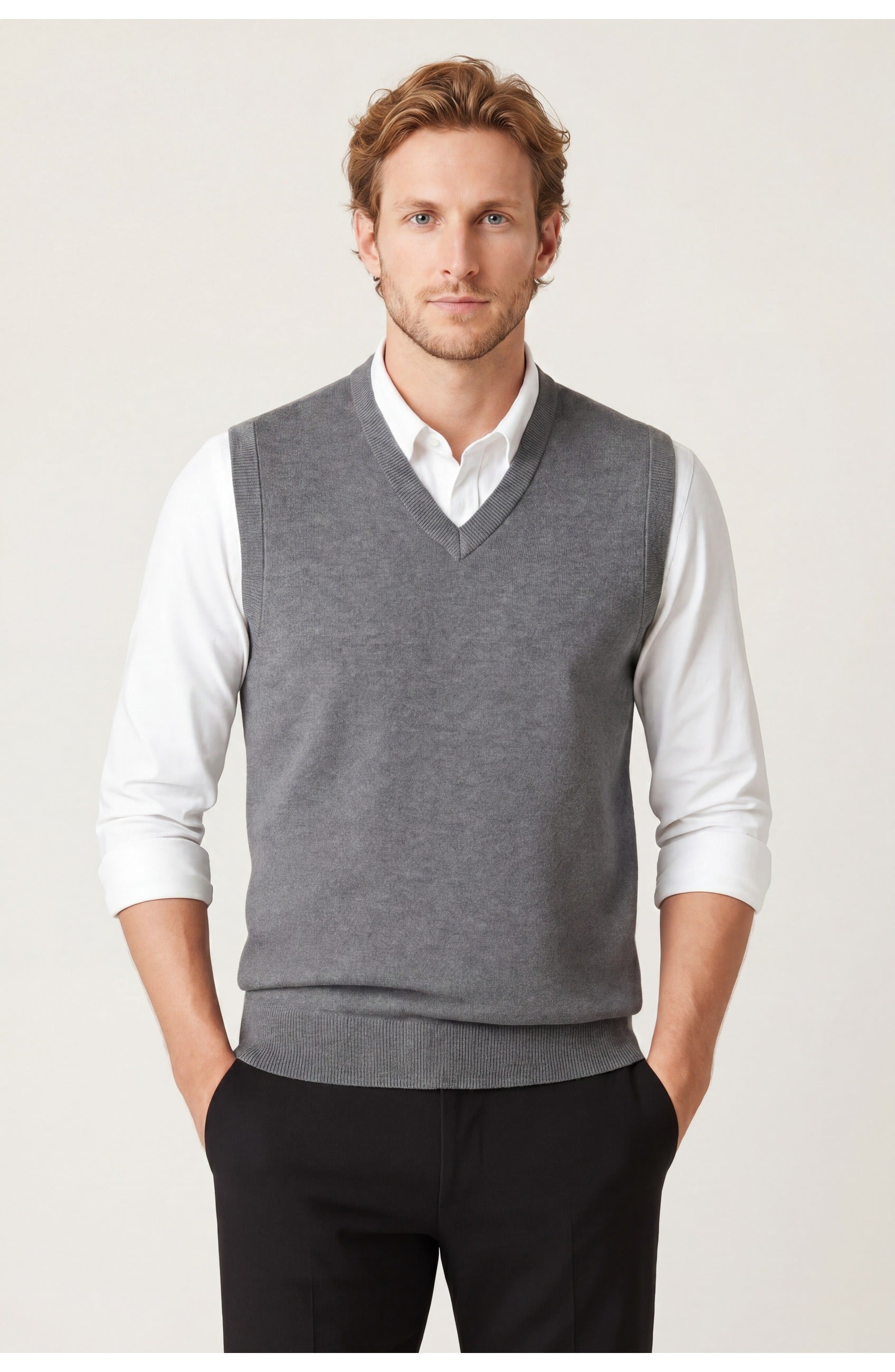 Men's V-Neck Pullover | Comfortable Fit | All Season