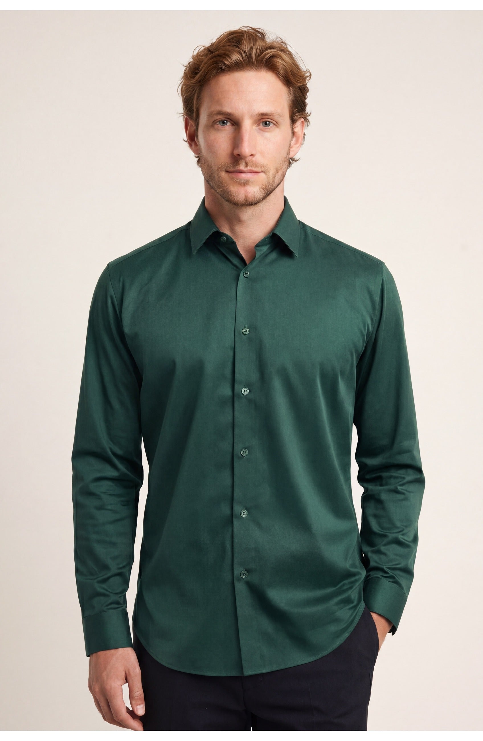 Men's Slim Fit Shirt | Long Sleeves | Classic Collar | Business Look