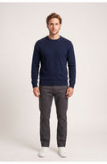 Men's Crew Neck Sweater | Ribbed Trims | Regular Fit