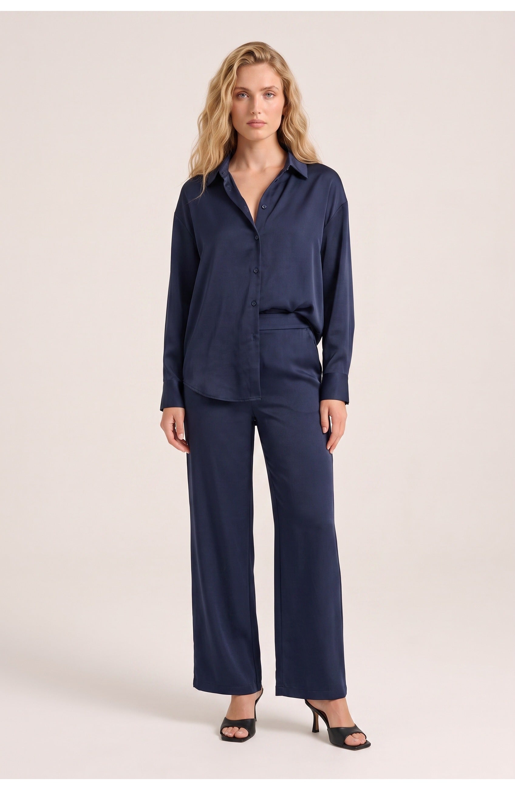 Women's Shirt and Trouser Co-Ord Set | Relaxed Shirt | Wide Leg