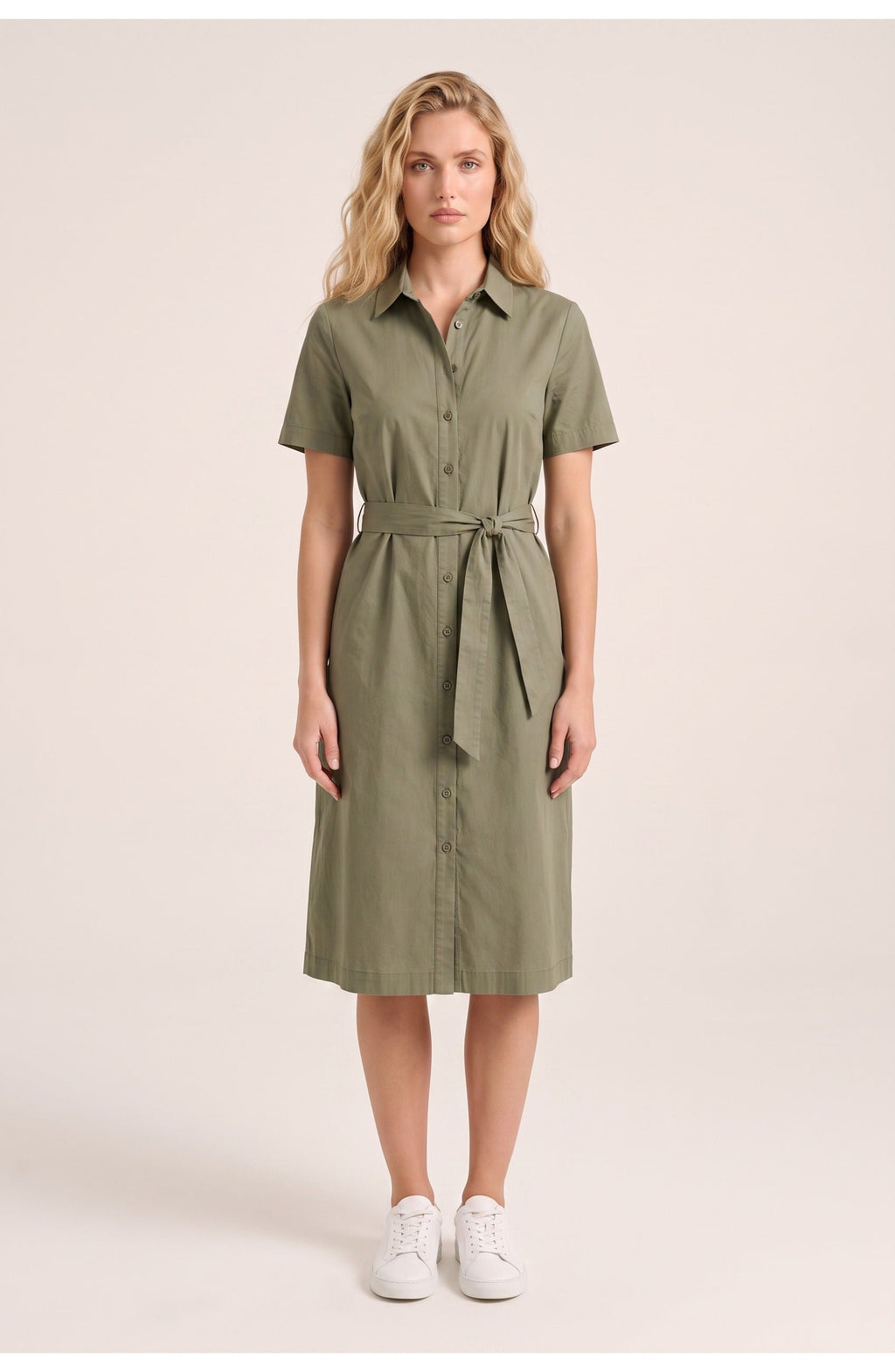 Women's Shirt Dress | Button Front | Waist Tie
