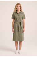 Women's Shirt Dress | Button Front | Waist Tie