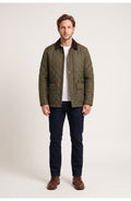 Men's Quilted Field Jacket | Patch Pockets | Press-Stud Front
