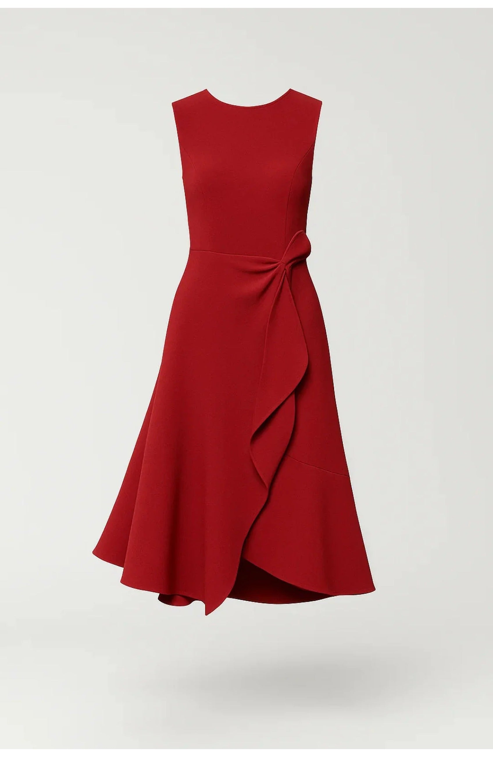 Women's Sleeveless Midi Dress | Ruffles | Elegant Style