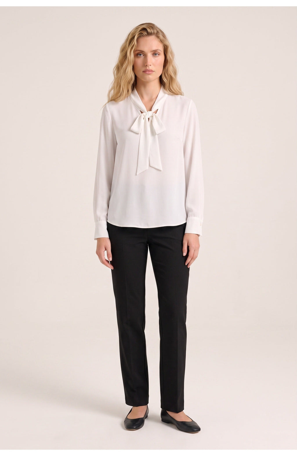 Women's Tie-Neck Blouse | Long Sleeves | Relaxed Fit