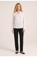 Women's Tie-Neck Blouse | Long Sleeves | Relaxed Fit