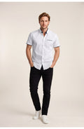 Men's Regular Fit Short Sleeve Shirt | Contrast Detail | Summer Style