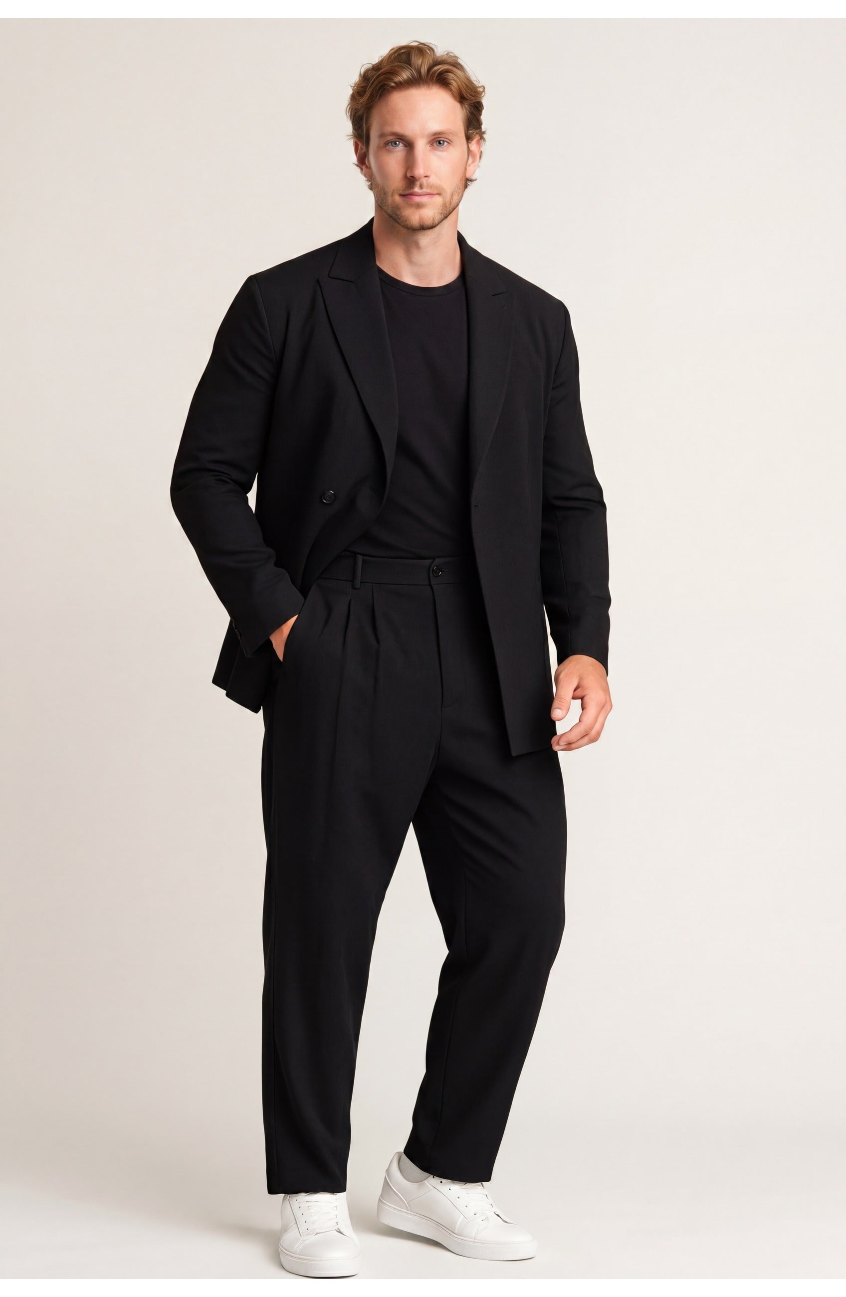 Men's Double-Breasted Suit | Classic Trousers | Formal Look
