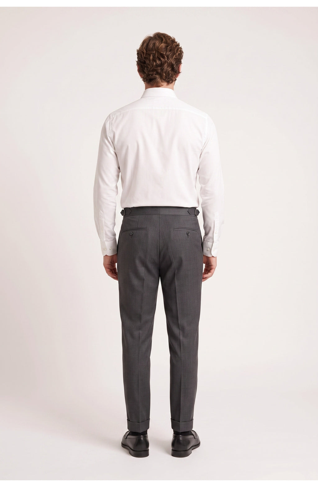 Men's Pleated Trousers | Tapered Leg | Side Adjusters