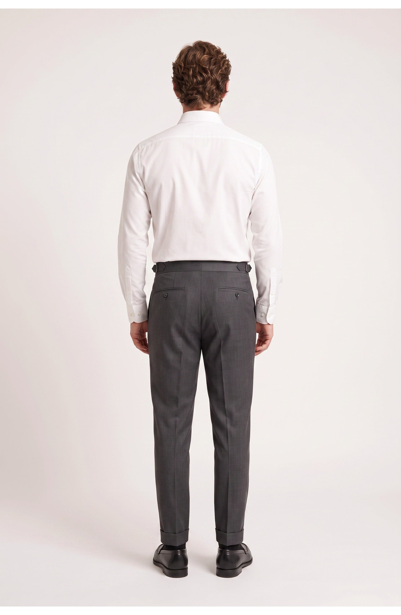 Men's Pleated Trousers | Tapered Leg | Side Adjusters