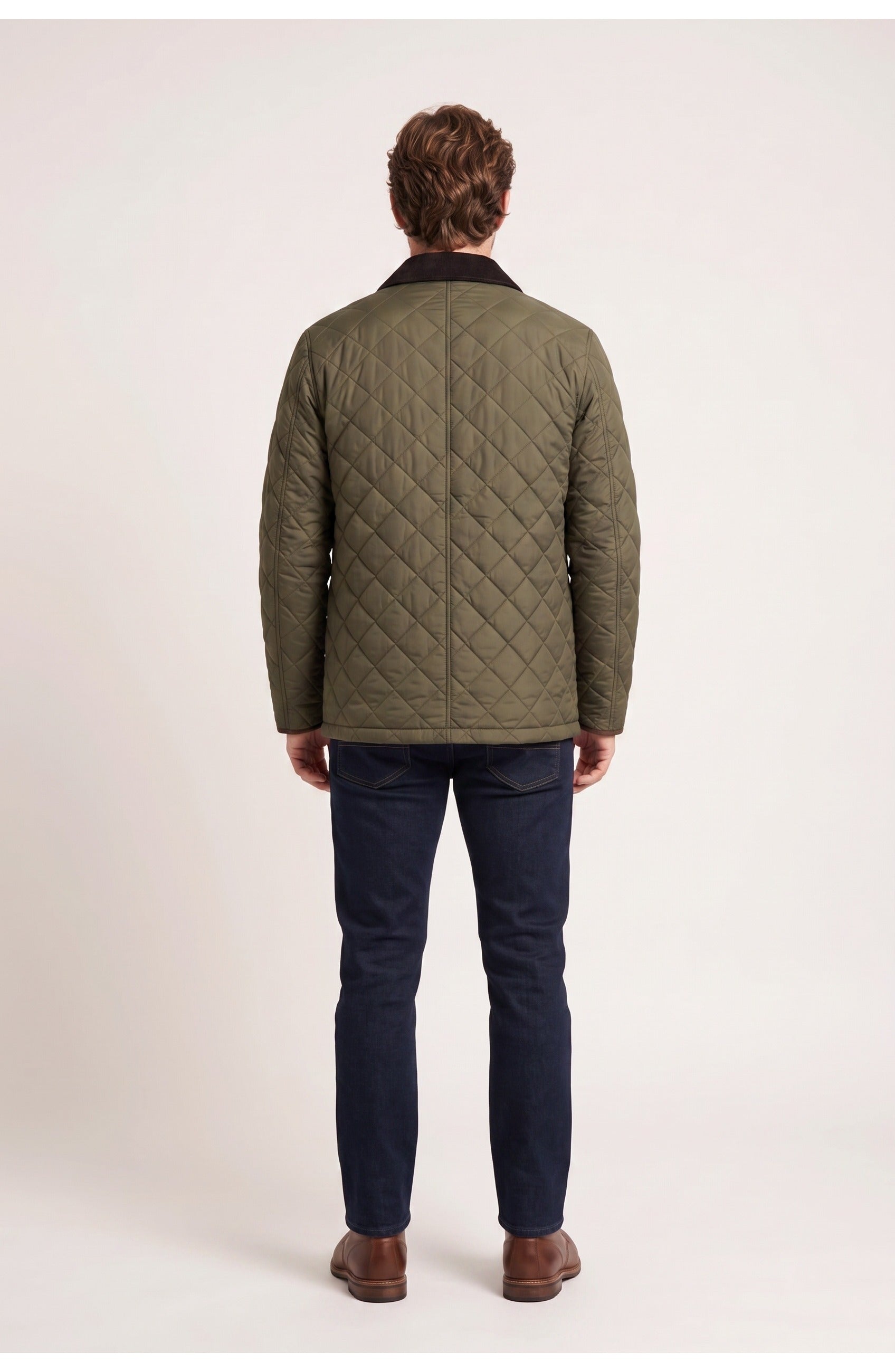 Men's Quilted Field Jacket | Patch Pockets | Press-Stud Front