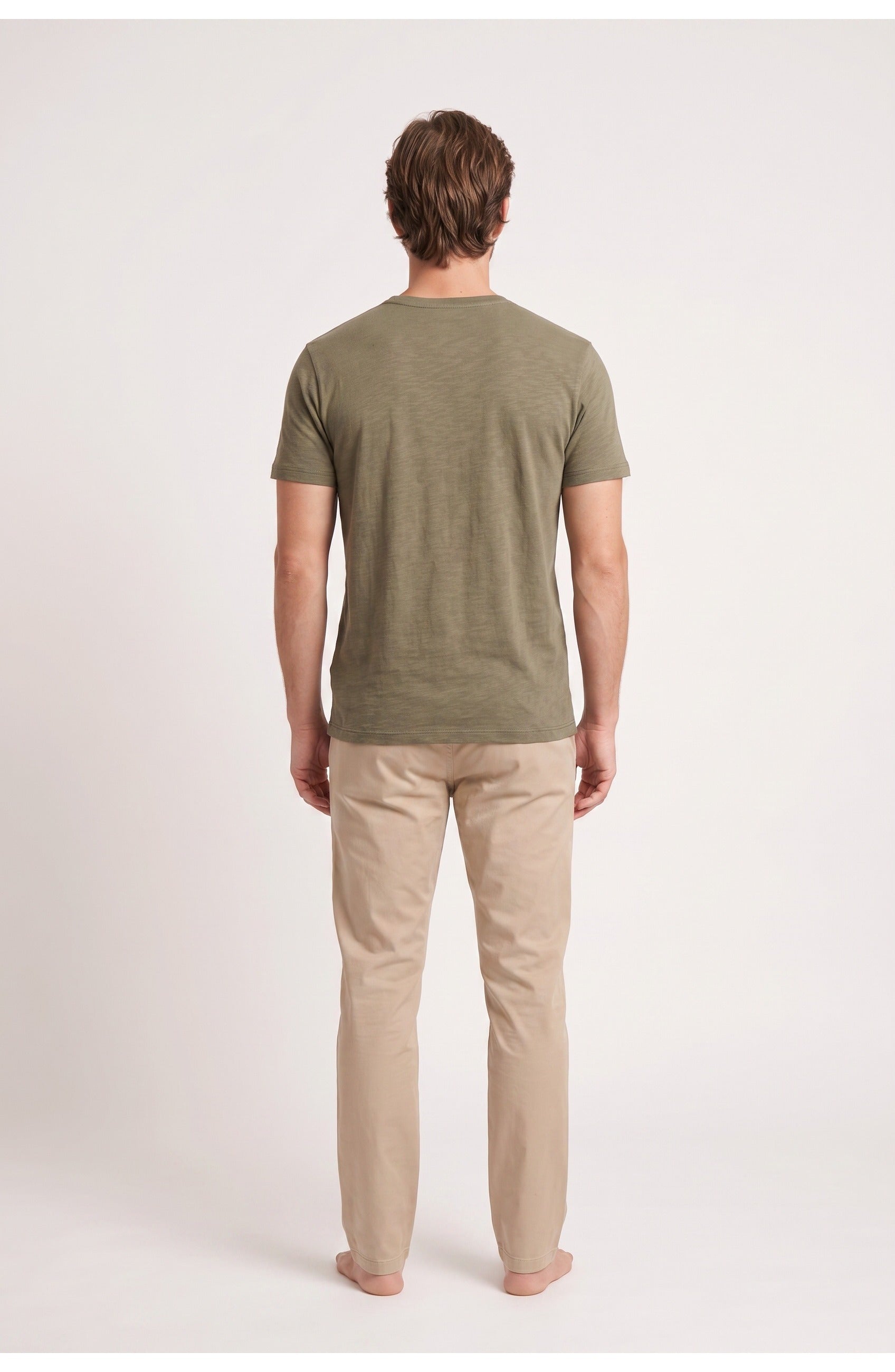 Men's Slub Crew Neck T-Shirt | Short Sleeves | Regular Fit