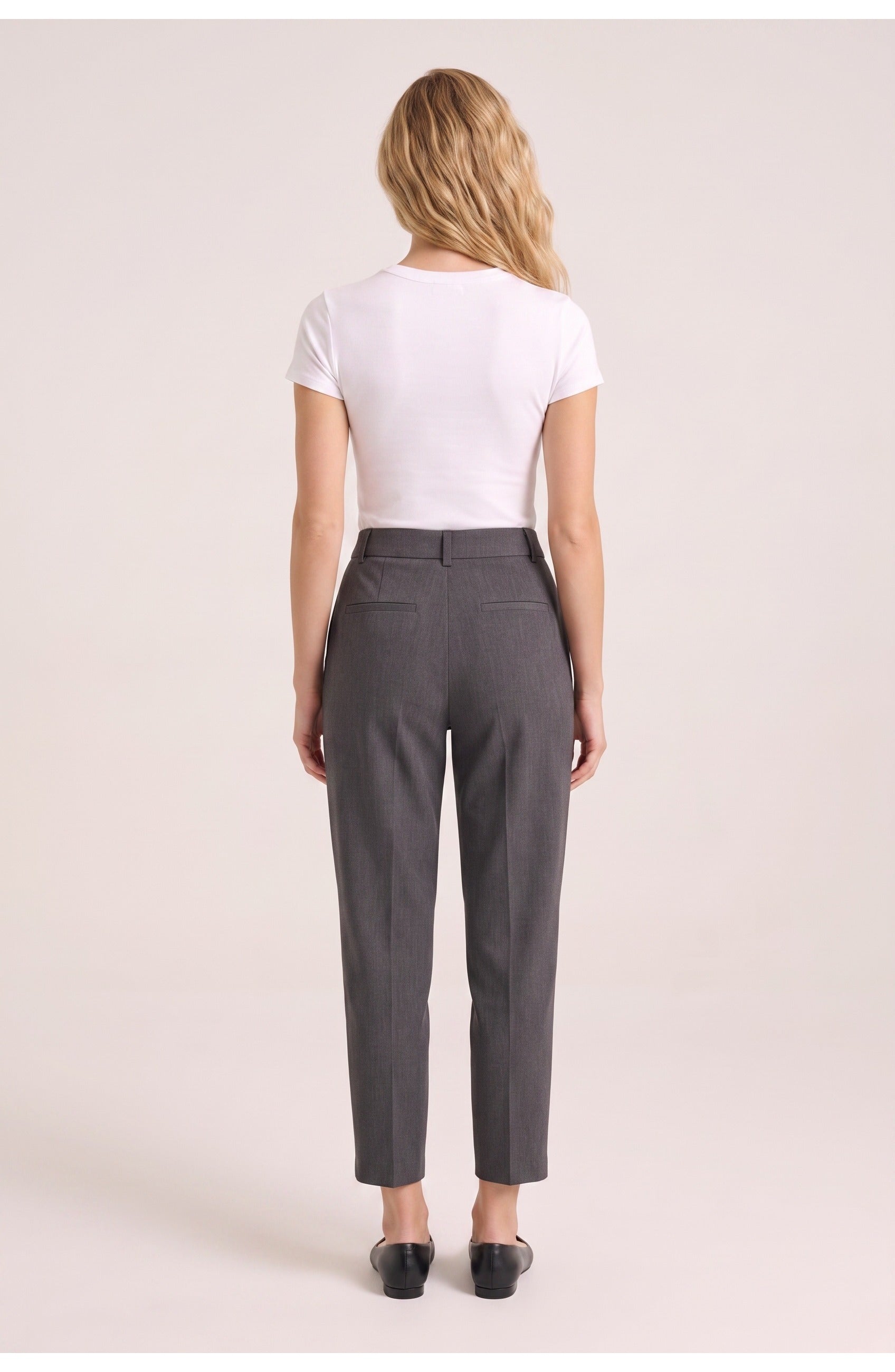 Women's Tapered Trousers | High Waist | Ankle Length