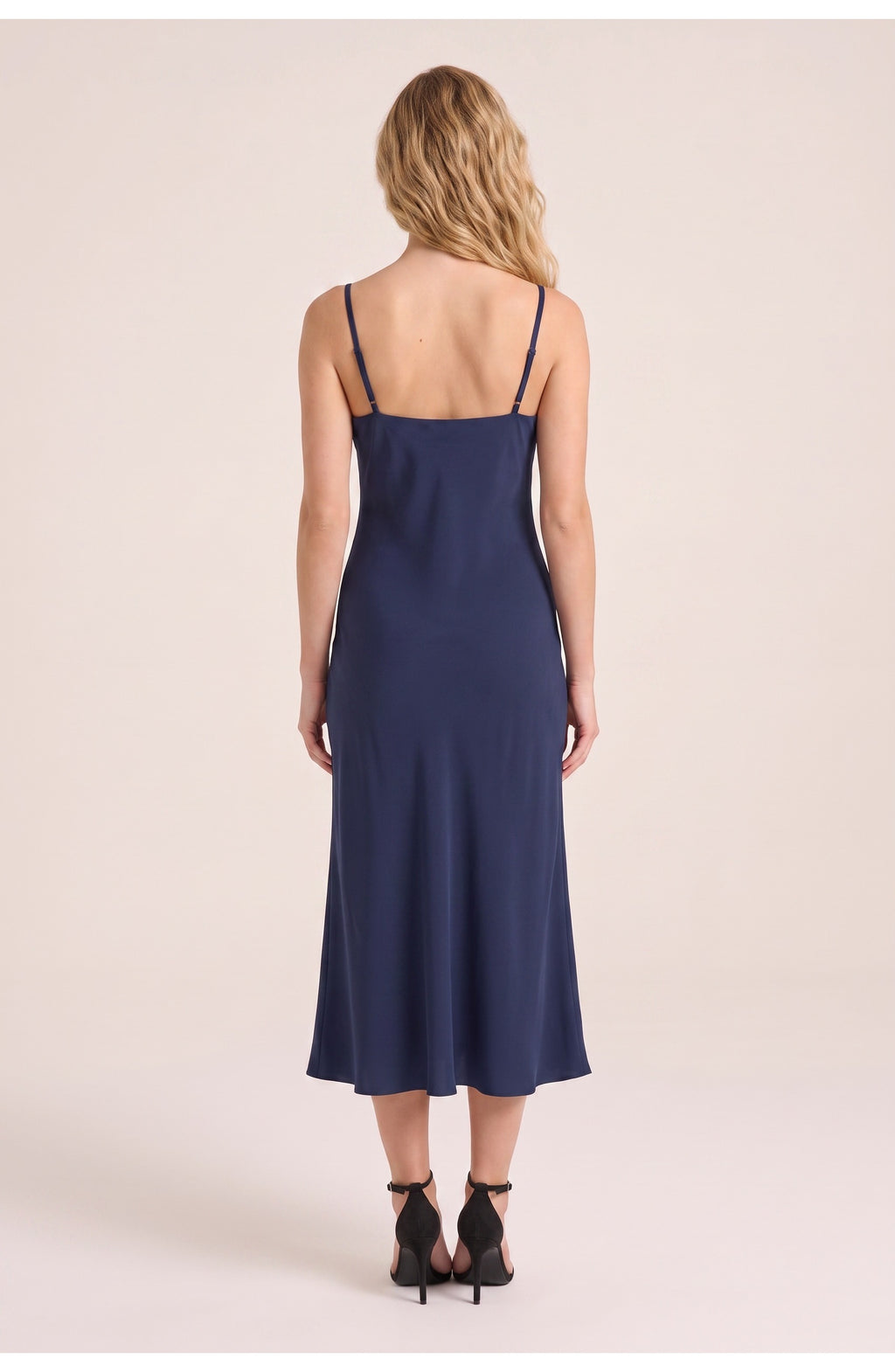 Women's Slip Midi Dress | Cowl Neck | Thin Straps