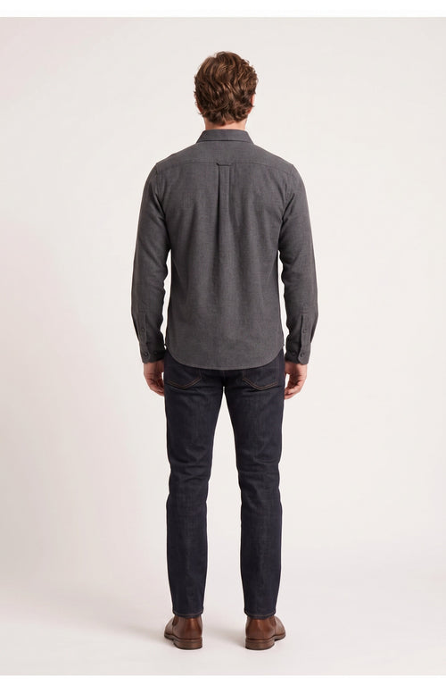 Men's Brushed Flannel Shirt | Classic Collar | Regular Fit